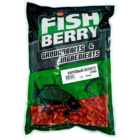 Пеллетс карповый Carp pellets "Слива" (оранж) 10мм - 1кг, фото 