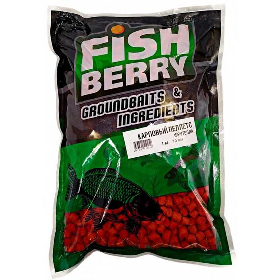 Пеллетс карповый Carp pellets "Фрутелла" (красный) 10мм - 1кг, фото 