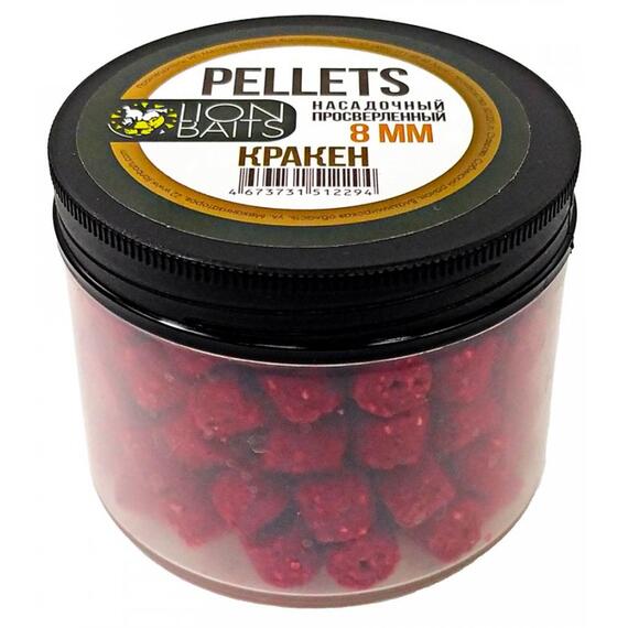 Lion baits Пеллетс насадочный просверленный "Кракен" 8мм 100гр, фото 