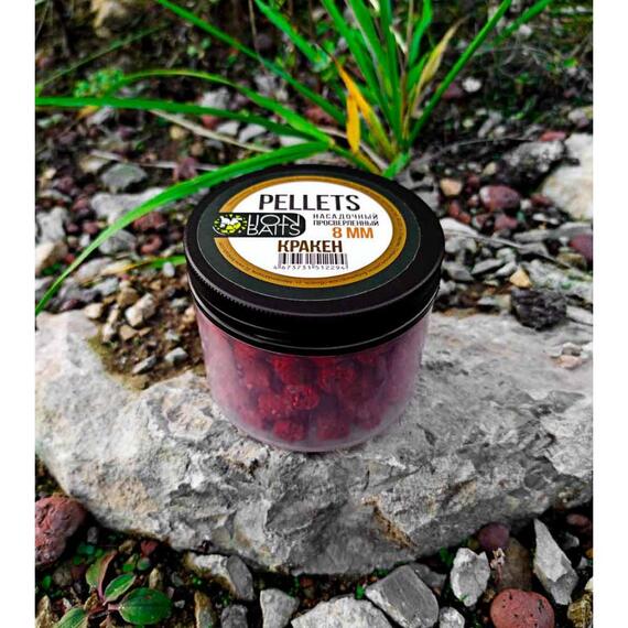 Lion baits Пеллетс насадочный просверленный "Кракен" 8мм 100гр, фото , изображение 2
