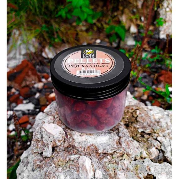 Lion baits Пеллетс насадочный просверленный "Ред халибут" 8мм 100гр, фото , изображение 2