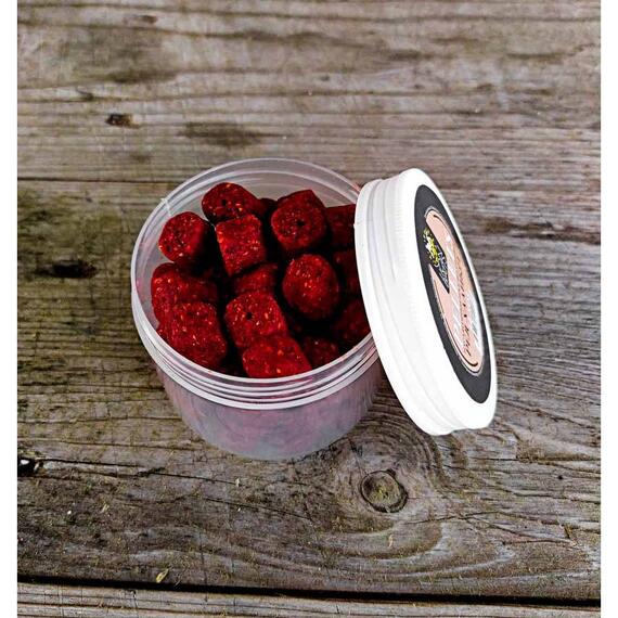 Lion baits Пеллетс насадочный просверленный "Ред халибут" 14мм 100гр, фото , изображение 3