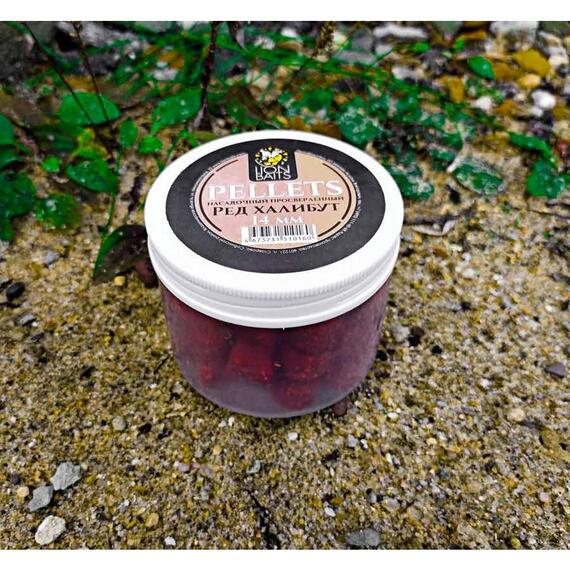 Lion baits Пеллетс насадочный просверленный "Ред халибут" 14мм 100гр, фото , изображение 2