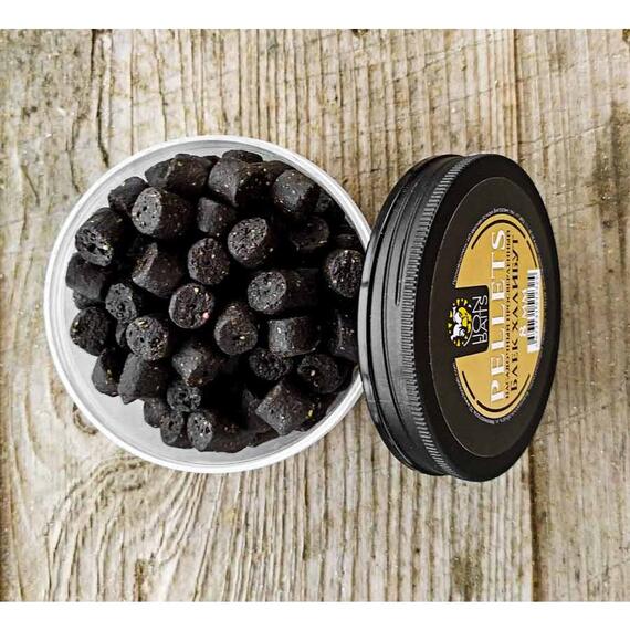 Lion baits Пеллетс насадочный просверленный "Блек халибут" 8мм 100гр, фото , изображение 3