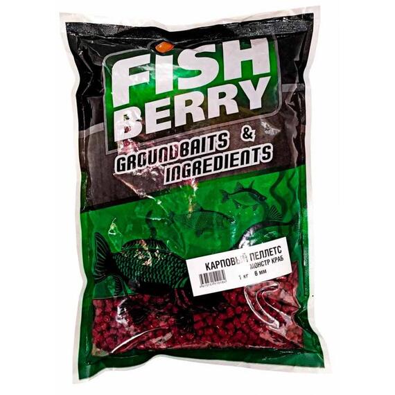 Пеллетс карповый Carp pellets "Монстр краб" (красный) 6мм - 1кг, фото 