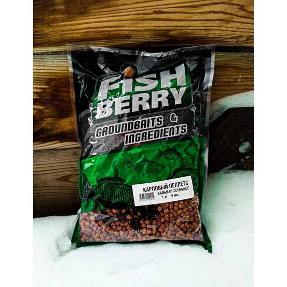 Пеллетс карповый Carp pellets "Кальмар-Осьминог" (коричневый) 6мм - 1кг, фото , изображение 2