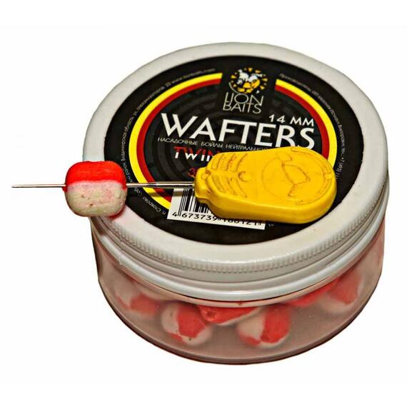 Бойлы нейтральной плавучести двухцветные (Wafters) "Земляника" 14мм, фото , изображение 5