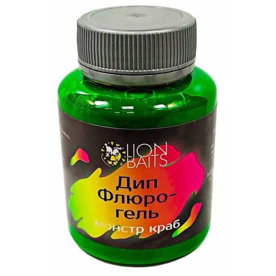 Lion Baits Дип Флюро-гель "Монстр краб" 130 мл, фото 