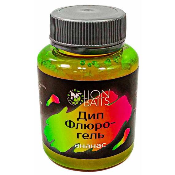 Lion Baits Дип Флюро-гель "Ананас" 130 мл, фото 