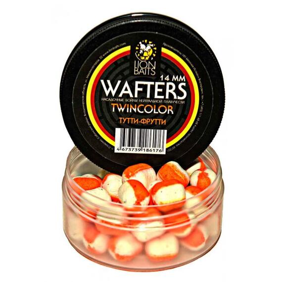 Бойлы нейтральной плавучести двухцветные (Wafters) "Тутти-Фрутти" 14мм, фото , изображение 2