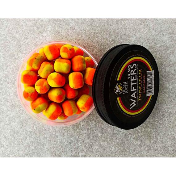 Бойлы нейтральной плавучести двухцветные (Wafters) "Мандарин" 14мм, фото , изображение 2