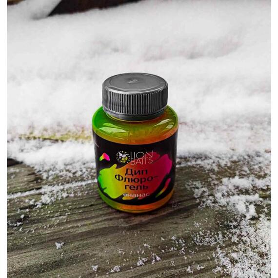 Lion Baits Дип Флюро-гель "Ананас" 130 мл, фото , изображение 2