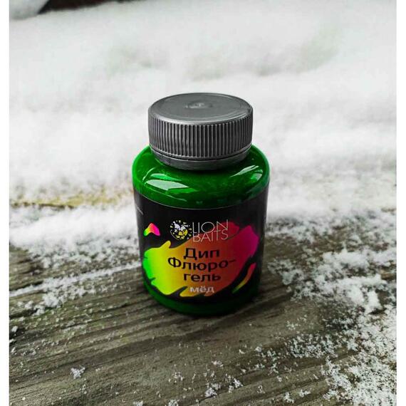 Lion Baits Дип Флюро-гель "Мед" 130 мл, фото , изображение 2
