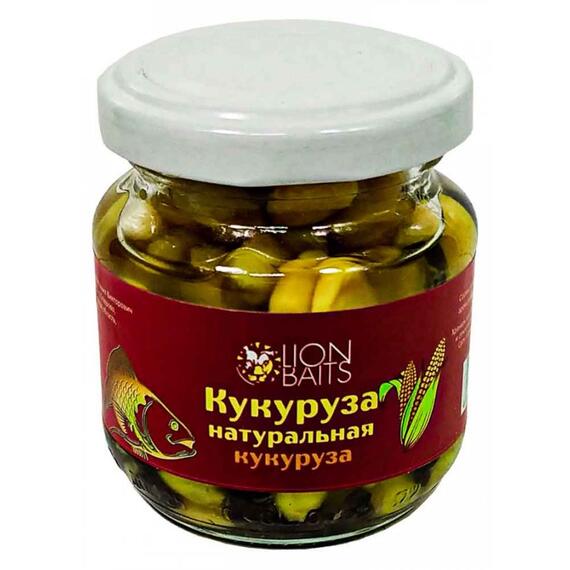 Lion baits Кукуруза натуральная в стеклянной банке "Кукуруза" 110мл, фото 