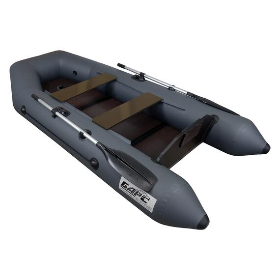 Надувная лодка ПВХ Барс 2800 Слань-книжка киль (графит), фото , изображение 3
