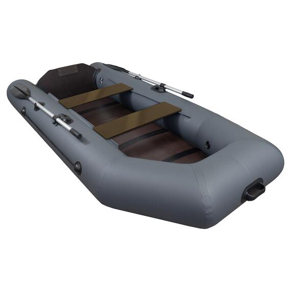 Надувная лодка ПВХ Барс 2800 Слань-книжка киль (графит), фото , изображение 4