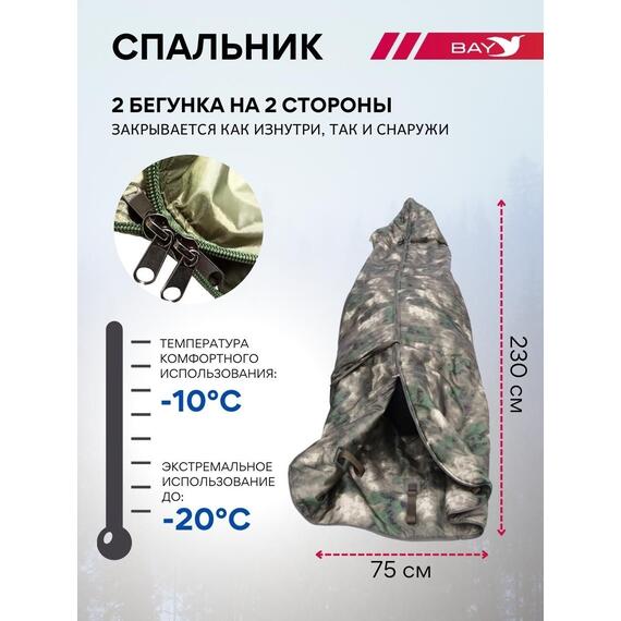 Спальный мешок Трансформер 5 Тактика олива -10 (300х145), фото , изображение 3