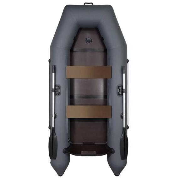 Надувная лодка ПВХ Барс 2900 Слань-книжка киль (графит), фото , изображение 2