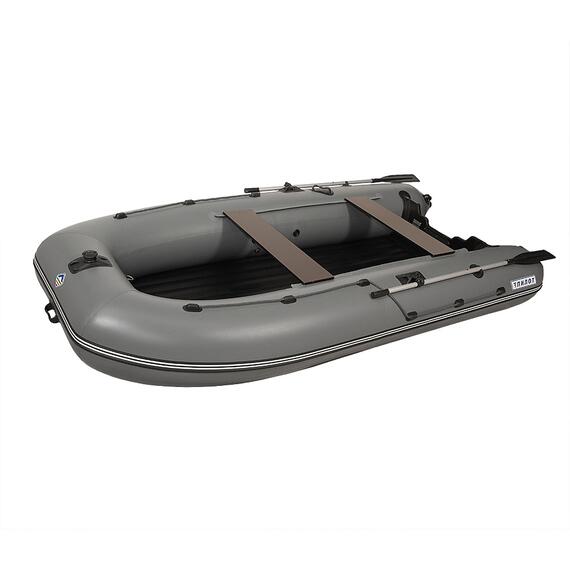 Лодка моторная килевая Пилот 380 НДНД серый, Расцветка: серый, фото 