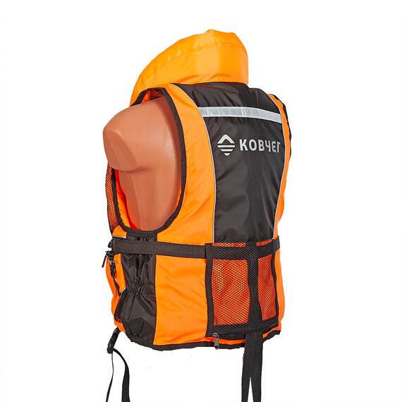 Жилет спасательный Ковчег Премиум 2XL-3XL до 115 кг оранжевый, фото , изображение 2