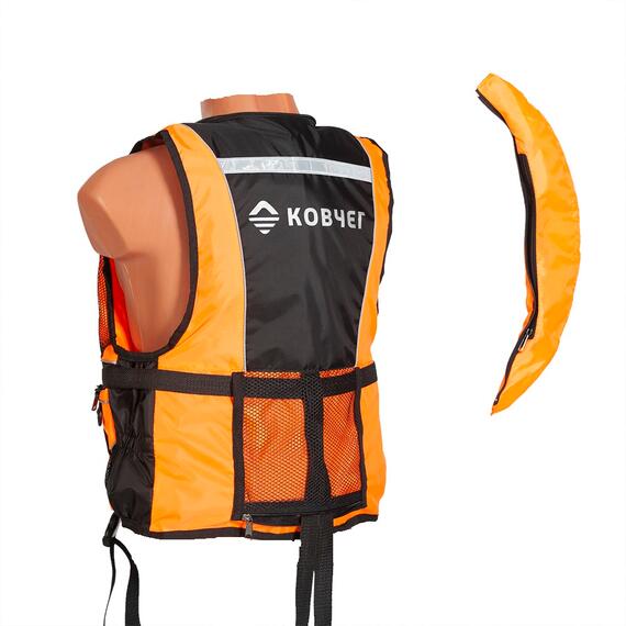 Жилет спасательный Ковчег Премиум 2XL-3XL до 115 кг оранжевый, фото , изображение 3