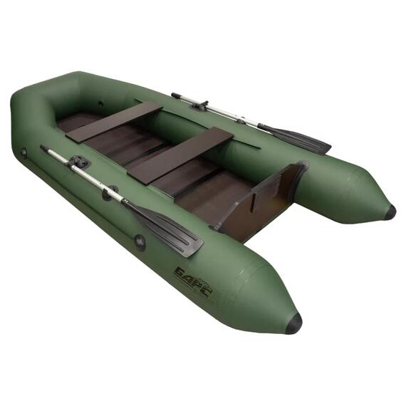 Надувная лодка ПВХ Барс 3200 Слань-книжка киль (зеленый), фото , изображение 3