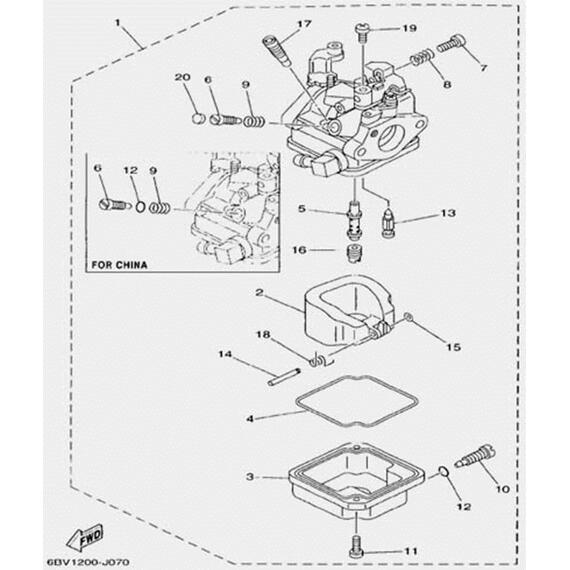 Карбюратор для SEA-PRO F5, фото , изображение 2