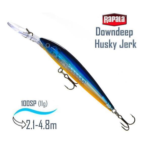 Воблер RAPALA Downdeep Husky Jerk 10, BGH, Цвет: BGH, Вес гр: 11, Длина, мм: 100 мм, фото 