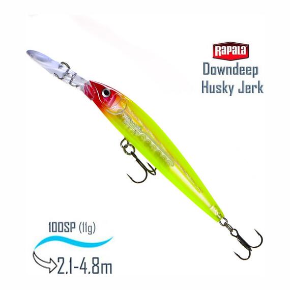 Воблер RAPALA Downdeep Husky Jerk 10, GCL, Цвет: GCL, Вес гр: 11, Длина, мм: 100 мм, фото 