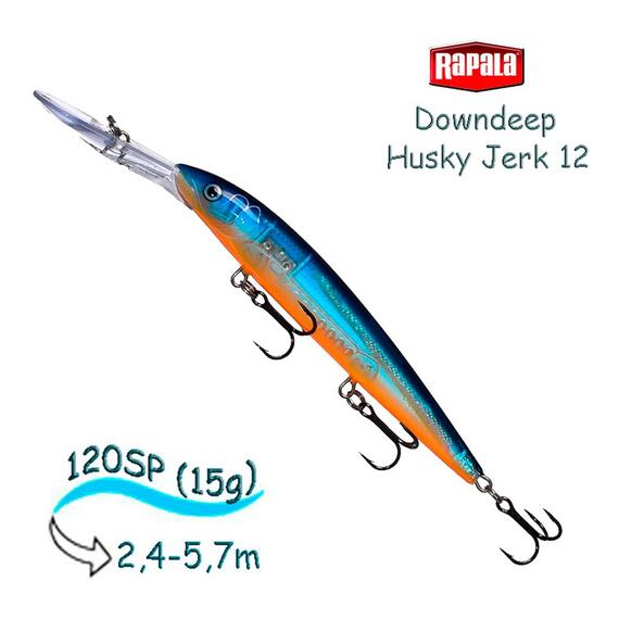 Воблер RAPALA Downdeep Husky Jerk 12, BGH, Цвет: BGH, Вес гр: 15, Длина, мм: 120 мм, фото 