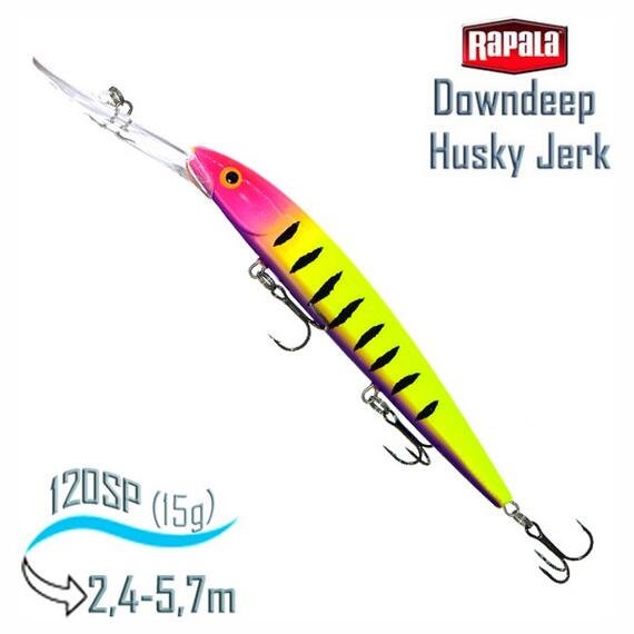 Воблер RAPALA Downdeep Husky Jerk 12, HSP, Цвет: HSP, Вес гр: 15, Длина, мм: 120 мм, фото 