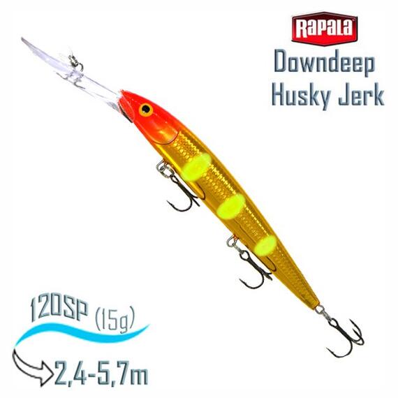 Воблер RAPALA Downdeep Husky Jerk 12, JLC, Цвет: JLC, Вес гр: 15, Длина, мм: 120 мм, фото 