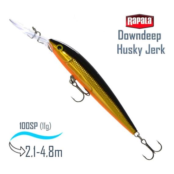 Воблер RAPALA Downdeep Husky Jerk 10, G, Цвет: G, Вес гр: 11, Длина, мм: 100 мм, фото 