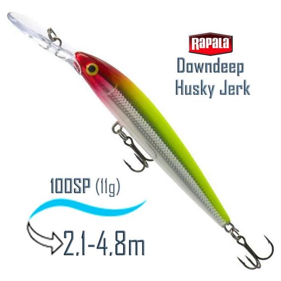Воблер RAPALA Downdeep Husky Jerk 10, CLN, Цвет: CLN, Вес гр: 11, Длина, мм: 100 мм, фото 