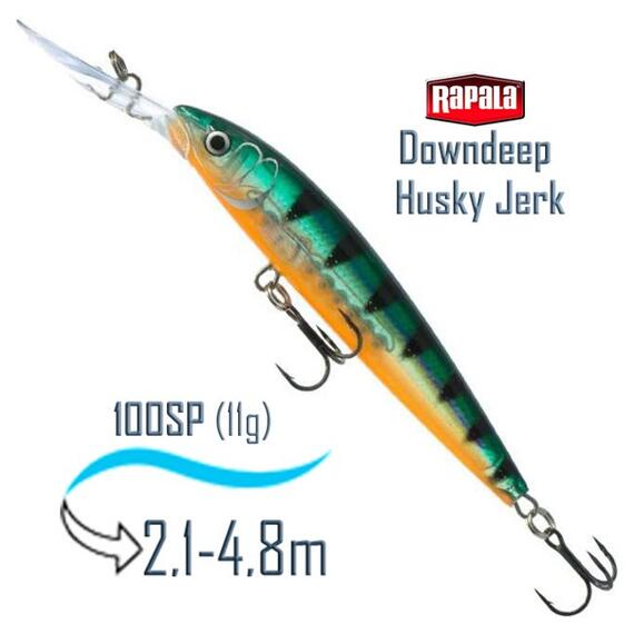 Воблер RAPALA Downdeep Husky Jerk 10, GP, Цвет: GP, Вес гр: 11, Длина, мм: 100 мм, фото 