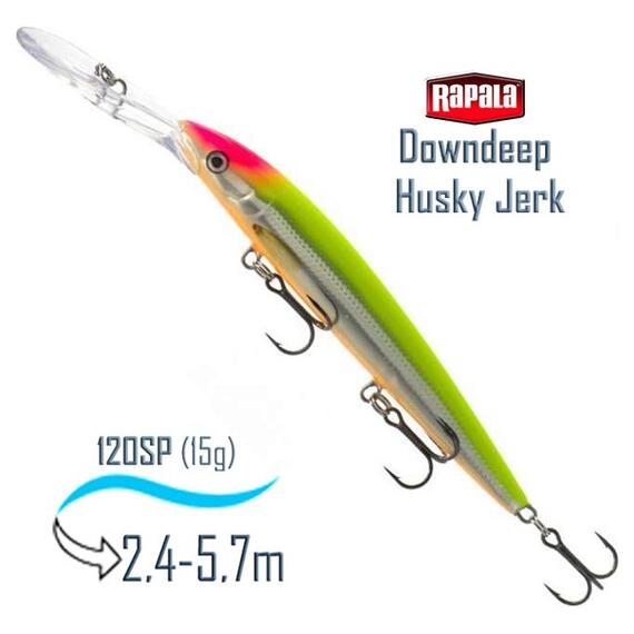 Воблер RAPALA Downdeep Husky Jerk 12, CLS, Цвет: CLS, Вес гр: 15, Длина, мм: 120 мм, фото 