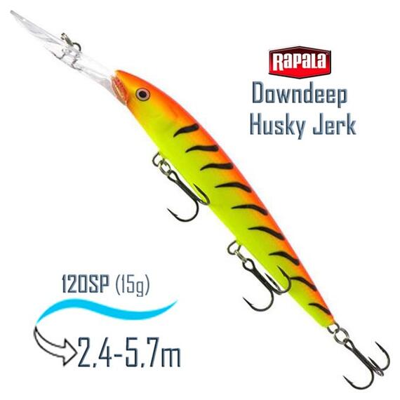 Воблер RAPALA Downdeep Husky Jerk 12, HT, Цвет: HT, Вес гр: 15, Длина, мм: 120 мм, фото 