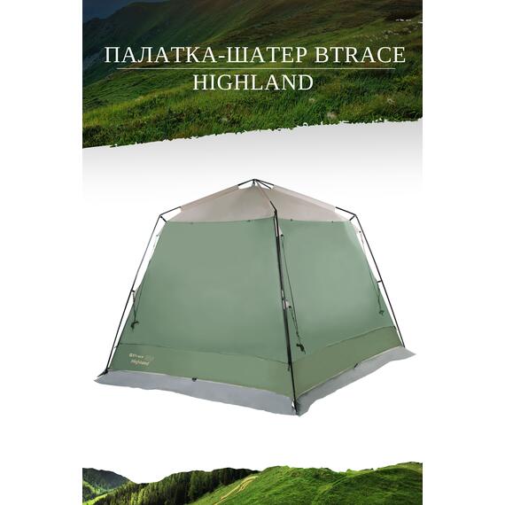 Палатка-шатер BTrace Highland green/beige, фото , изображение 4