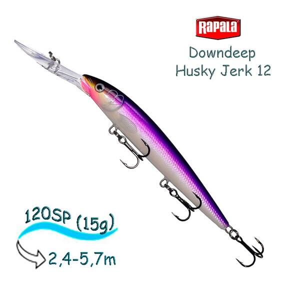 Воблер RAPALA Downdeep Husky Jerk 12, PDS, Цвет: PDS, Вес гр: 15, Длина, мм: 120 мм, фото 