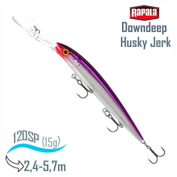 Воблер RAPALA Downdeep Husky Jerk 12, PRCL, Цвет: PRCL, Вес гр: 15, Длина, мм: 120 мм, фото 