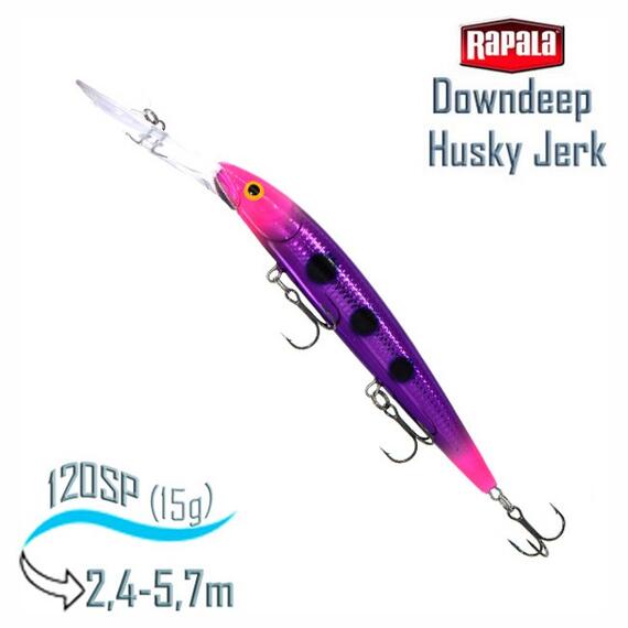 Воблер RAPALA Downdeep Husky Jerk 12, RVE, Цвет: RVE, Вес гр: 15, Длина, мм: 120 мм, фото 