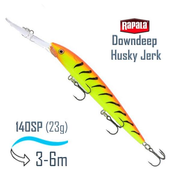 Воблер RAPALA Downdeep Husky Jerk 14, HT, Цвет: HT, Вес гр: 23, Длина, мм: 140 мм, фото 