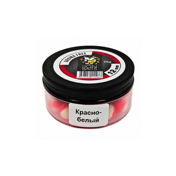 Lion Baits Бойлы плавающие Pop-Up "Aroma Free" (без аромы) красно-белые 12 мм, Вкус: без вкуса, Расцветка: красно-белый, Диаметр (мм): 12, фото 