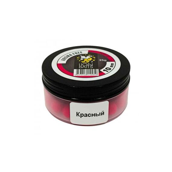 Lion Baits Бойлы плавающие Pop-Up "Aroma Free" (без аромы) красные 10 мм, Вкус: без вкуса, Расцветка: красный, Диаметр (мм): 10, фото 