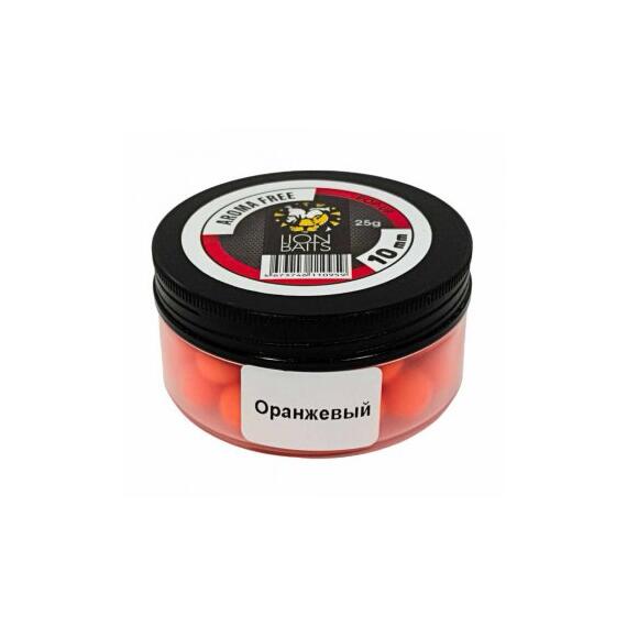 Lion Baits Бойлы плавающие Pop-Up "Aroma Free" (без аромы) оранжевые 10 мм, Вкус: без вкуса, Расцветка: оранжевый, Диаметр (мм): 10, фото 