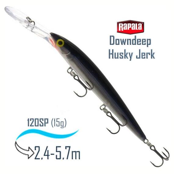 Воблер RAPALA Downdeep Husky Jerk 12, S, Цвет: S, Вес гр: 15, Длина, мм: 120 мм, фото 