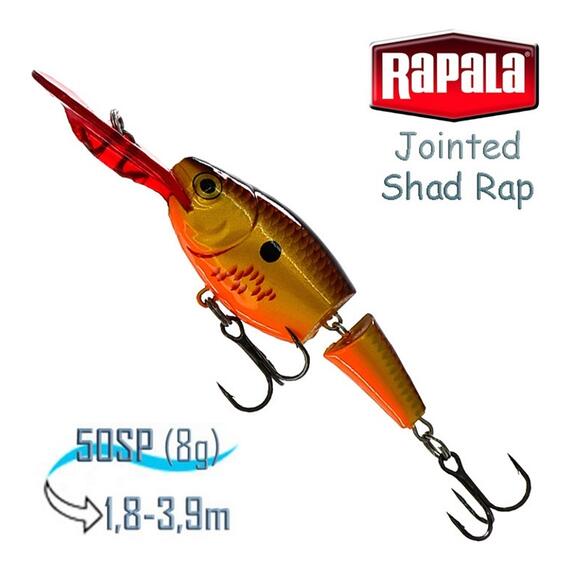 Воблер RAPALA Jointed Shad Rap 05, BCF, Цвет: BCF, фото 