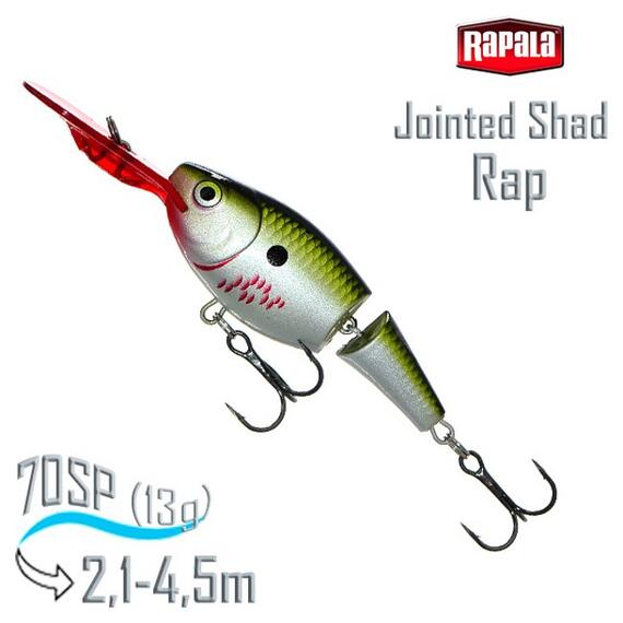 Воблер RAPALA Jointed Shad Rap 07, BOF, Цвет: BOF, Вес гр: 13, Длина, мм: 70 мм, фото 