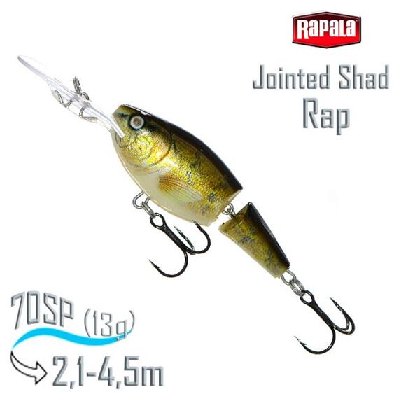 Воблер RAPALA Jointed Shad Rap 07, W, Цвет: W, Вес гр: 13, Длина, мм: 70 мм, фото 