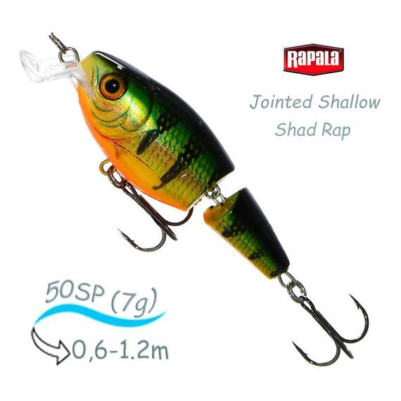 Воблер RAPALA Jointed Shallow Shad Rap 05, P, Цвет: P, Вес гр: 7, Длина, мм: 50 мм, фото 